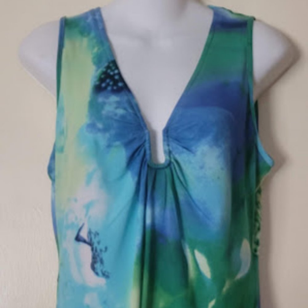 Strazzi Multi-color sleeveless blouse SZ Med